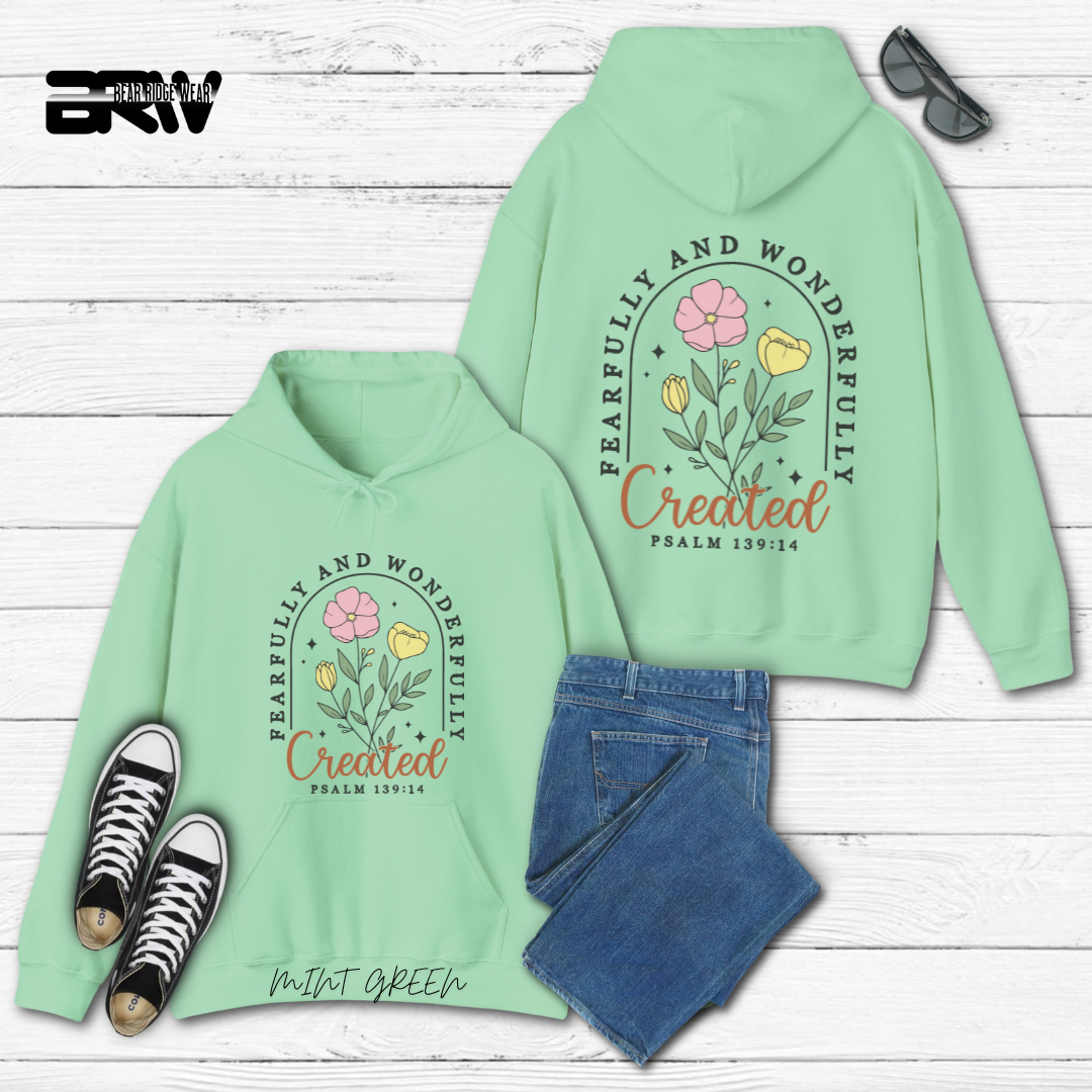'Fearfully and wonderfully created' Faith Hoodie