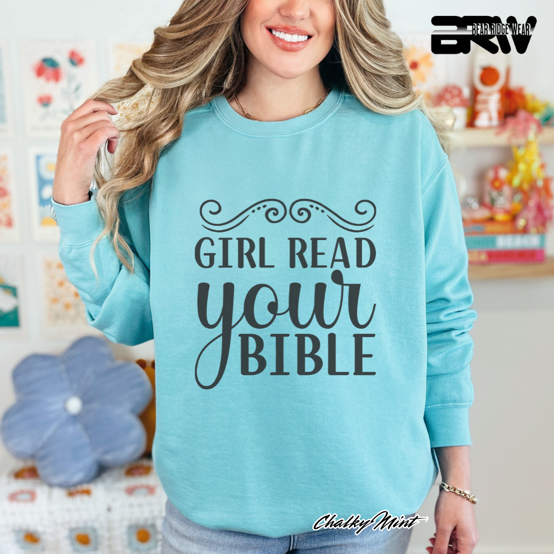 'Girl Read Your Bible' Faith Long Sleeve Tee