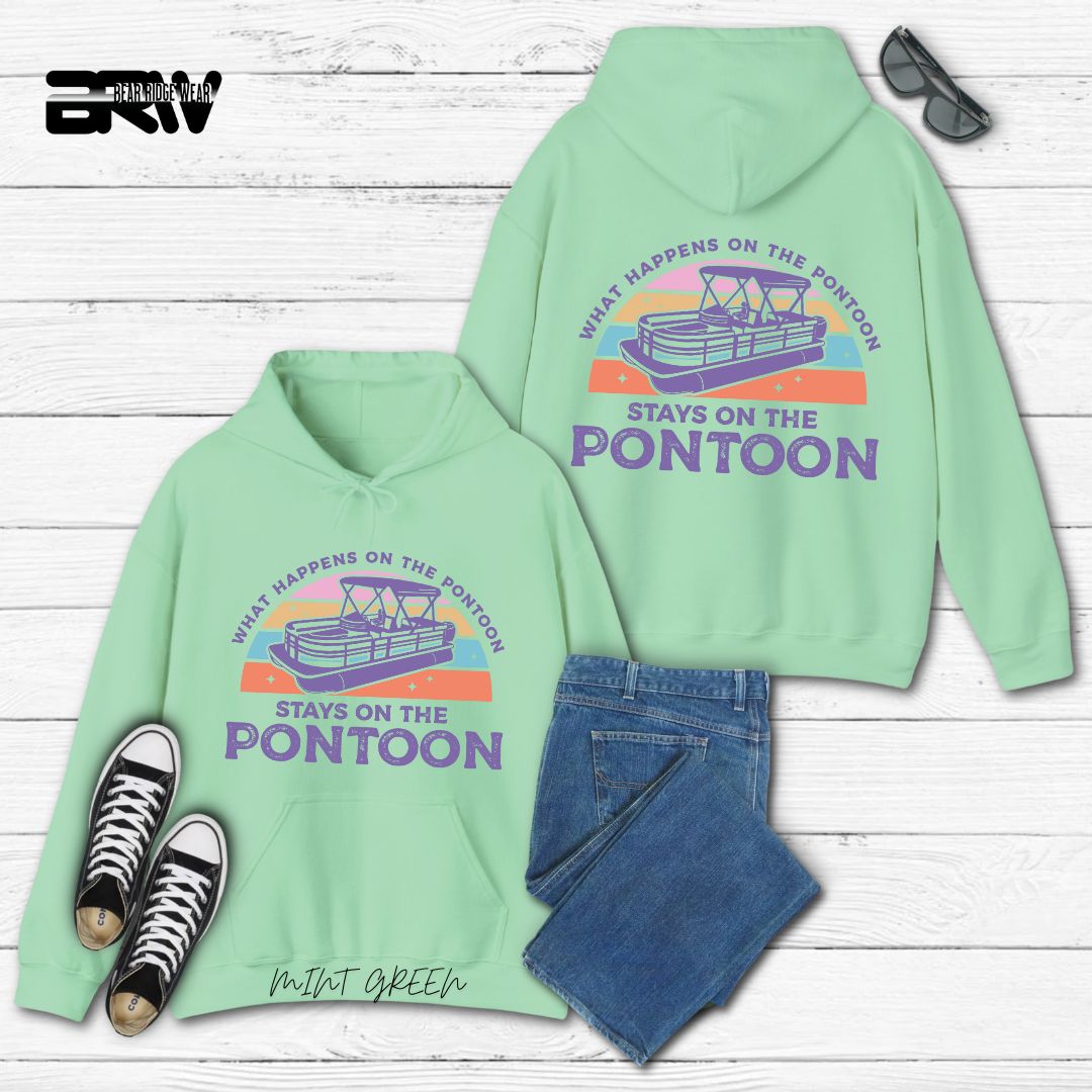 'What Happens To Pontoon' Summer Hoodie
