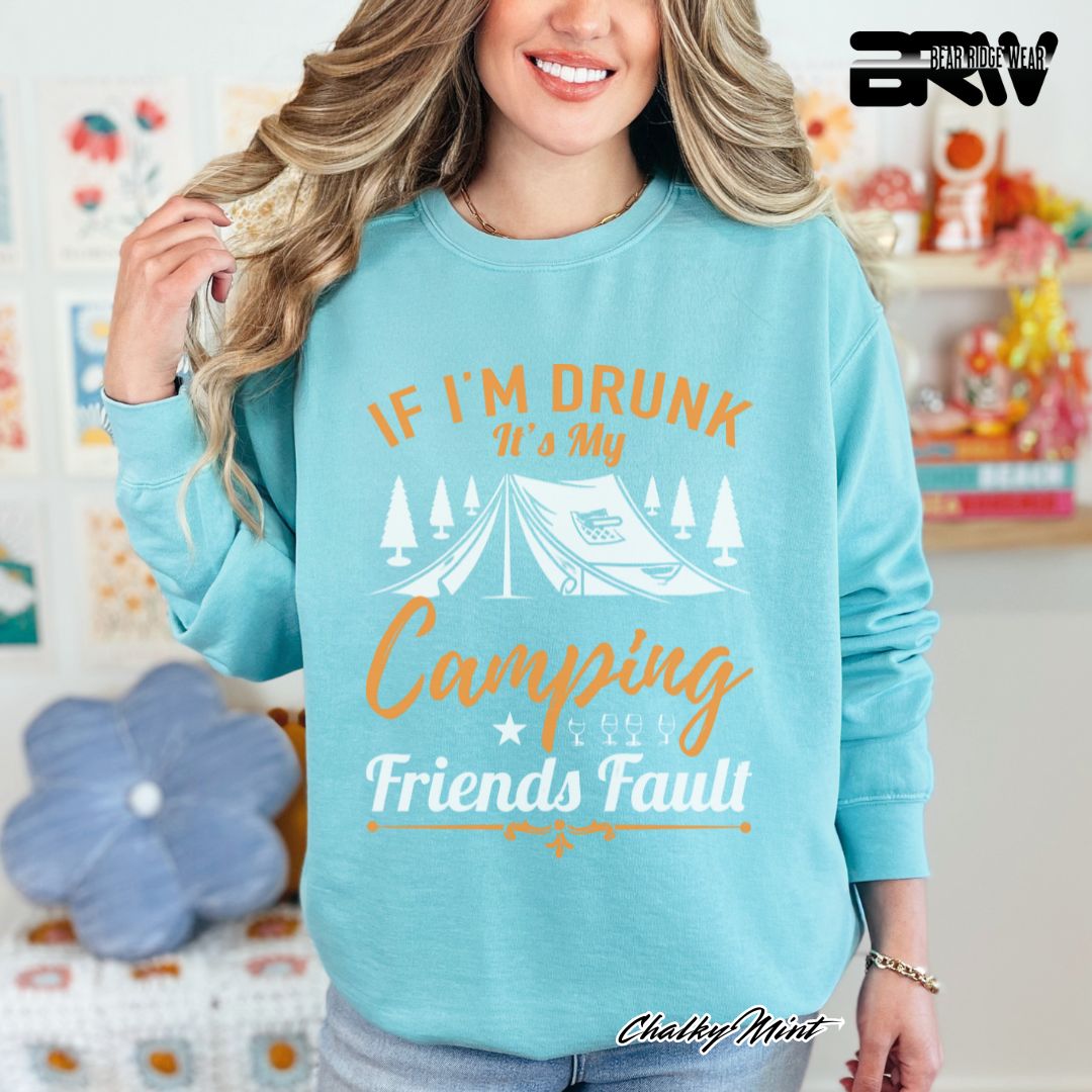 'If I'm Drunk-Camping' Summer Crewneck Sweatshirt