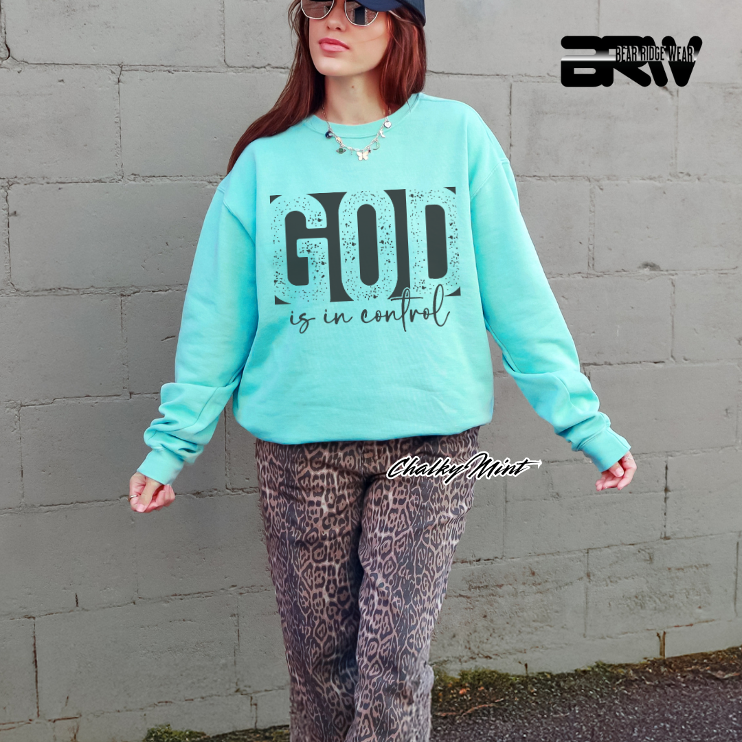 'God Is In Control' Faith Crewneck Sweatshirt