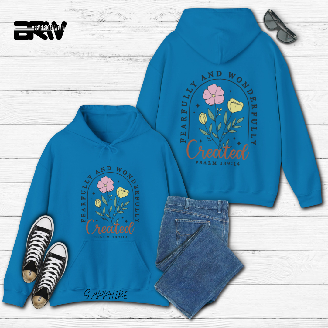'Fearfully and wonderfully created' Faith Hoodie