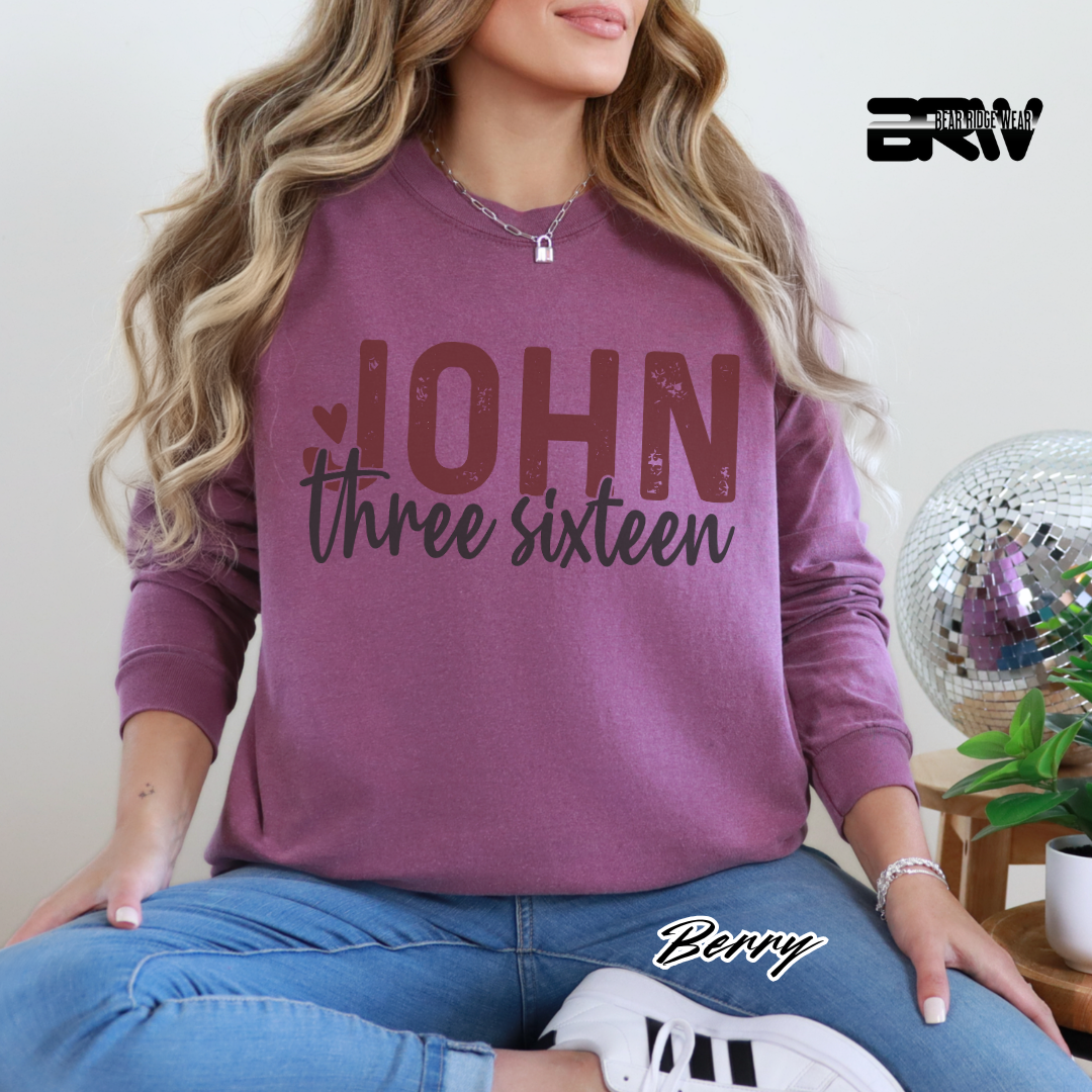 'John Three Sixteen' Faith Long-sleeve Tee