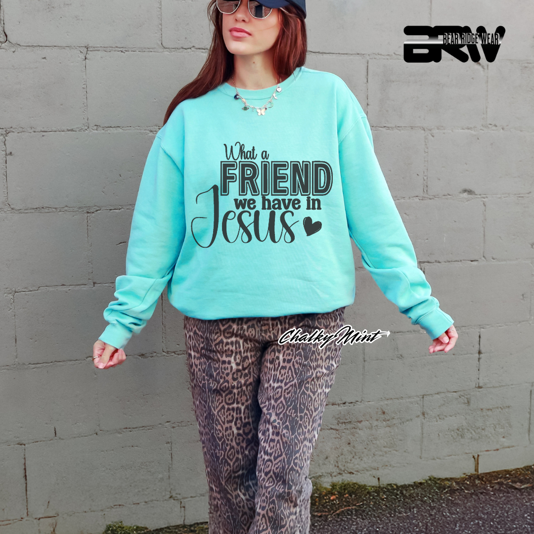 'What A Friend We Have In Jesus' Faith Crewneck Sweatshirt