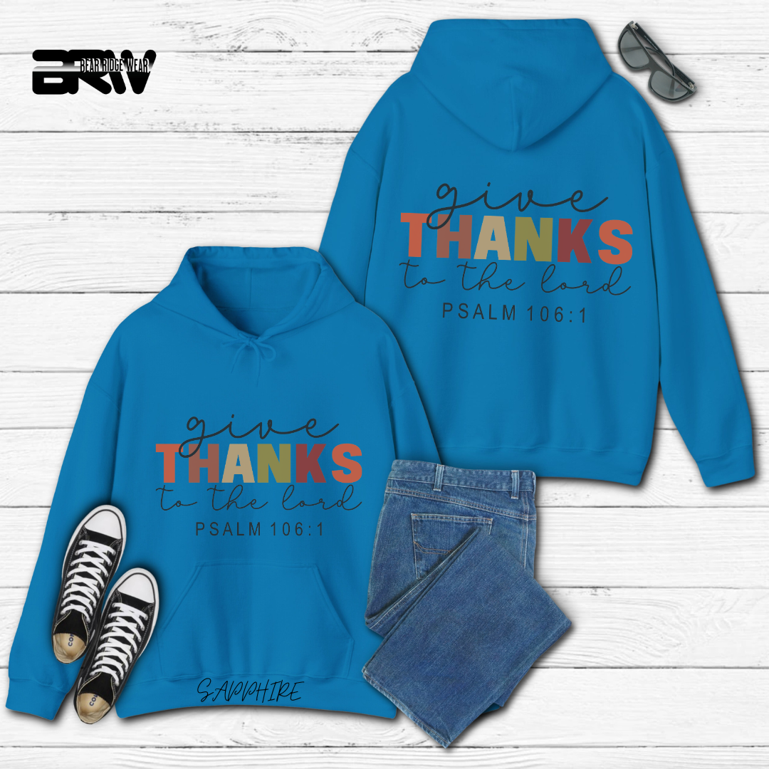 'Give Thanks To The Lord' Faith Hoodie