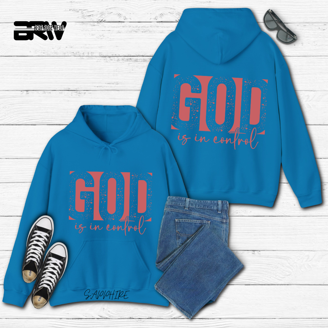'God Is In Control' Pink Stroke  Faith Hoodie