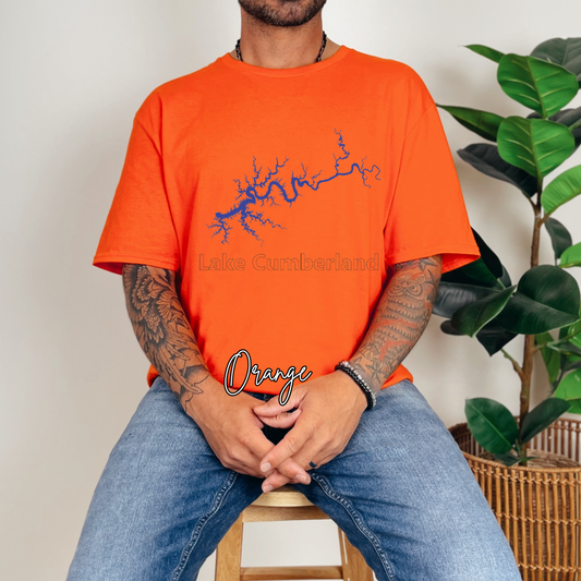 "Blue Lake Cumberland Map" T-shirt
