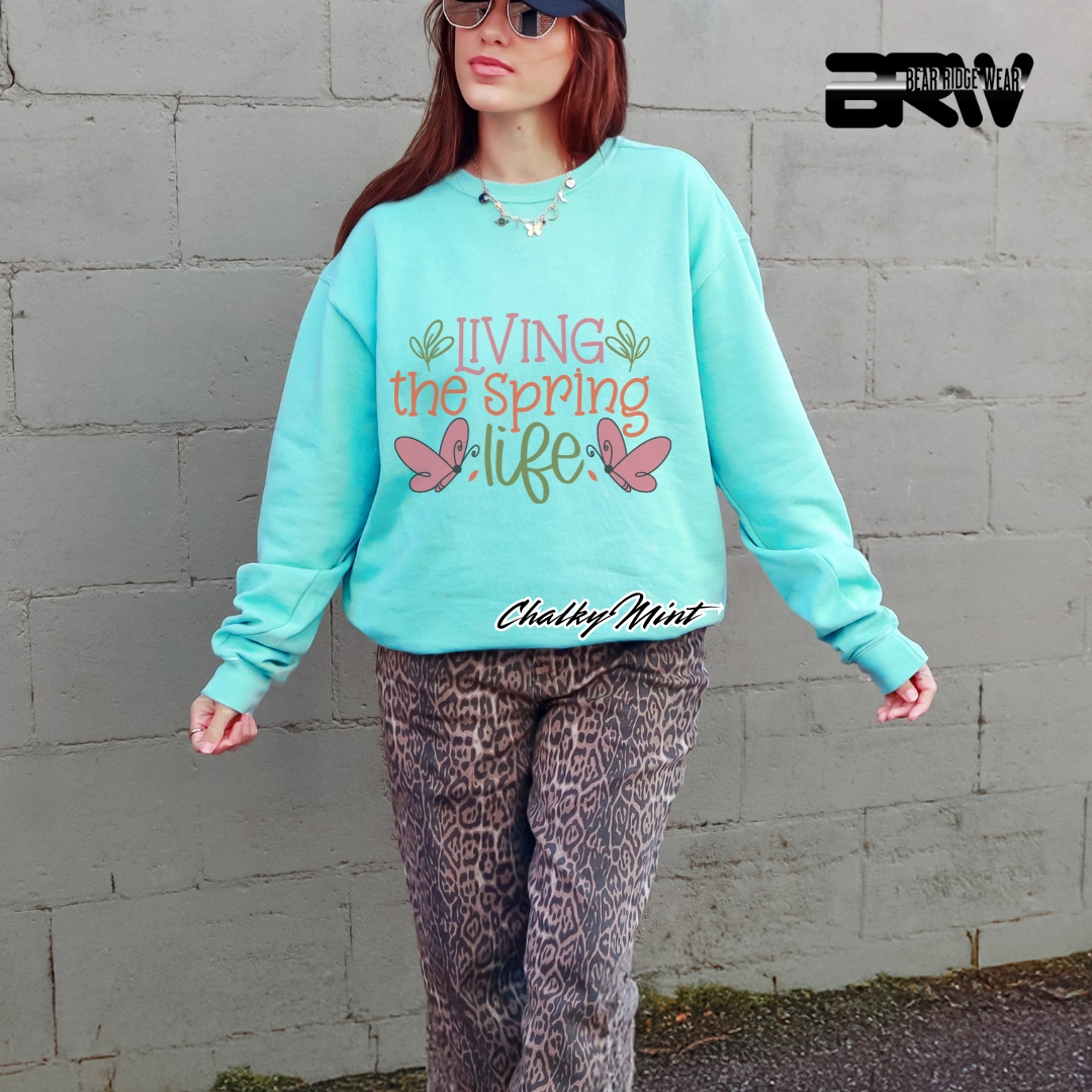 'Living the spring life' Crewneck Sweatshirt