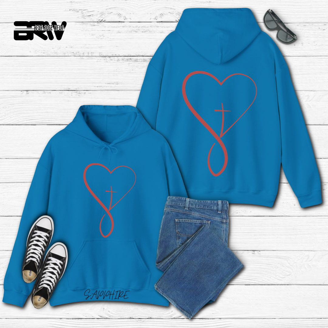 'Infinity Heart With Cross Inside' Faith Hoodie