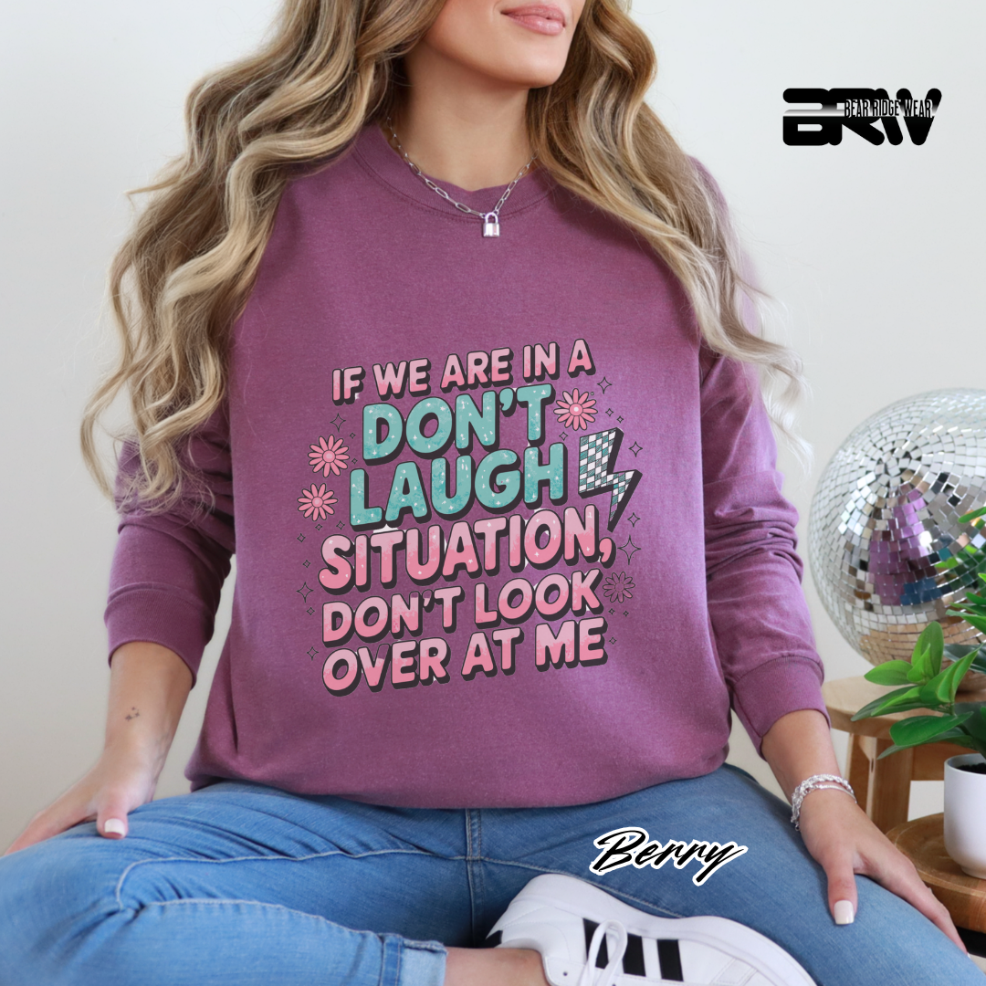 'Don't Laugh Situation' Long-Sleeve Tee