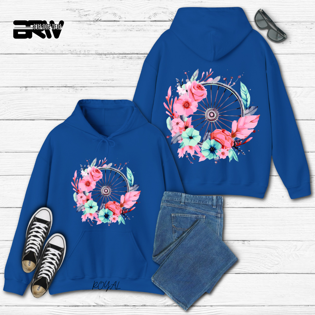 'Flower-Wagon Wheel' Hoodie