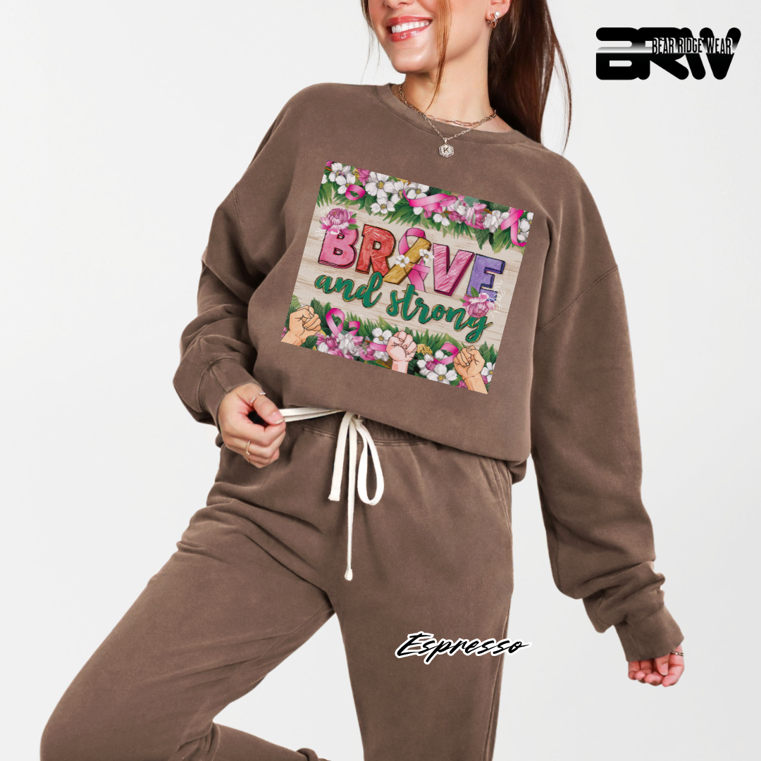 'Brave And Strong' Awareness Long Sleeve Tee