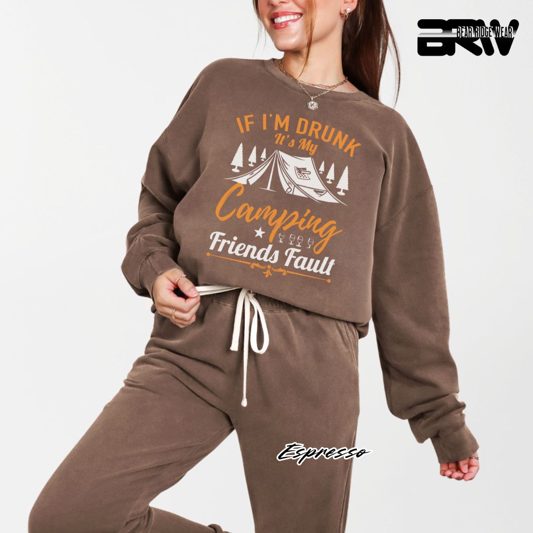 'If I'm Drunk-Camping' Summer Crewneck Sweatshirt