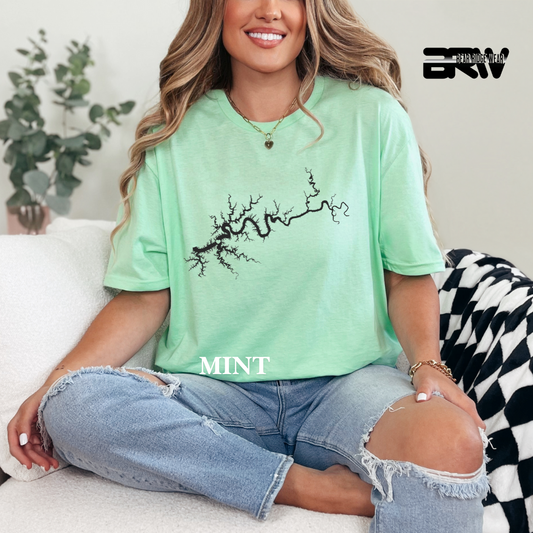 "Black Lake Cumberland" Map Tee