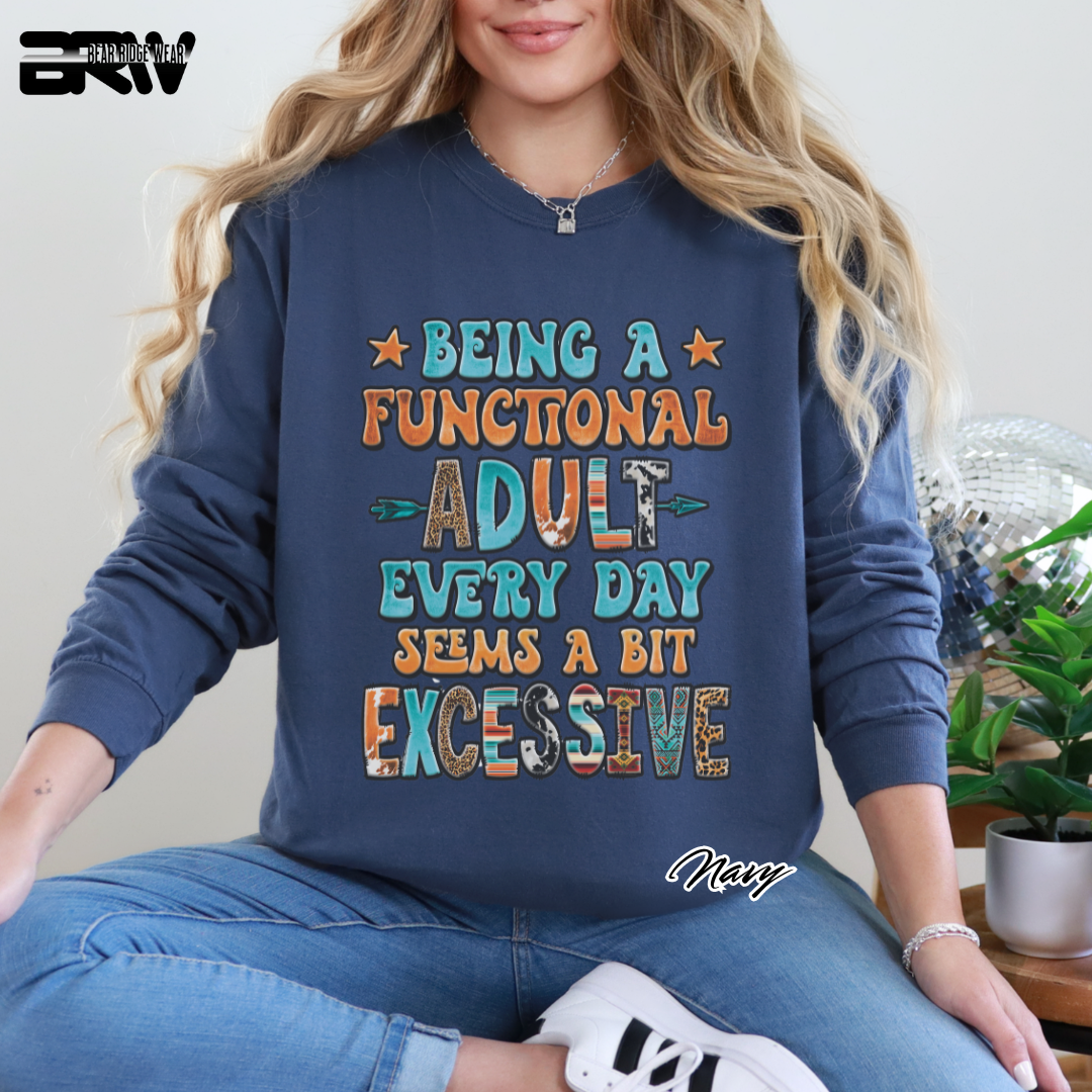 'Functional Adult' Long-Sleeve Tee