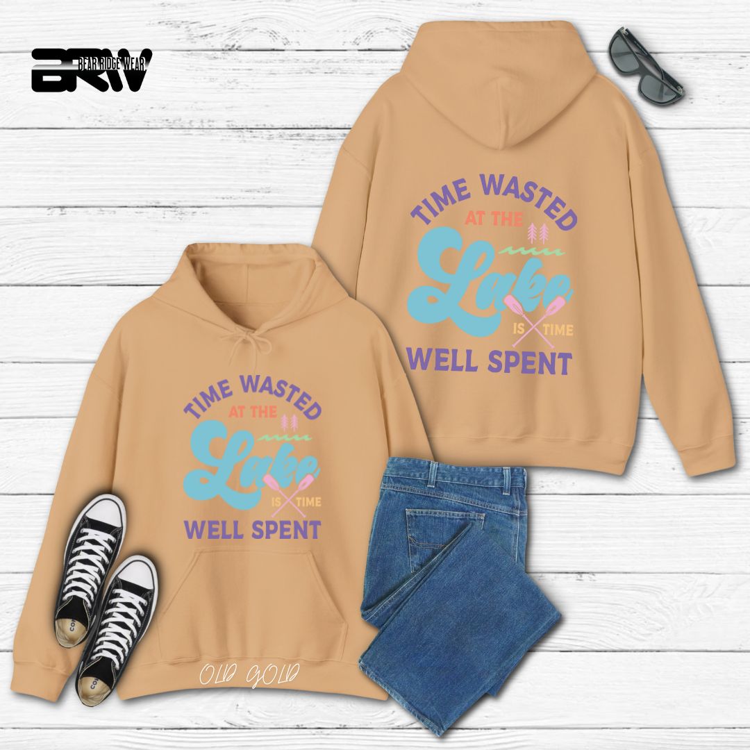 'Time Wasted At The Lake Is Time Well Spent ' Summer Hoodie