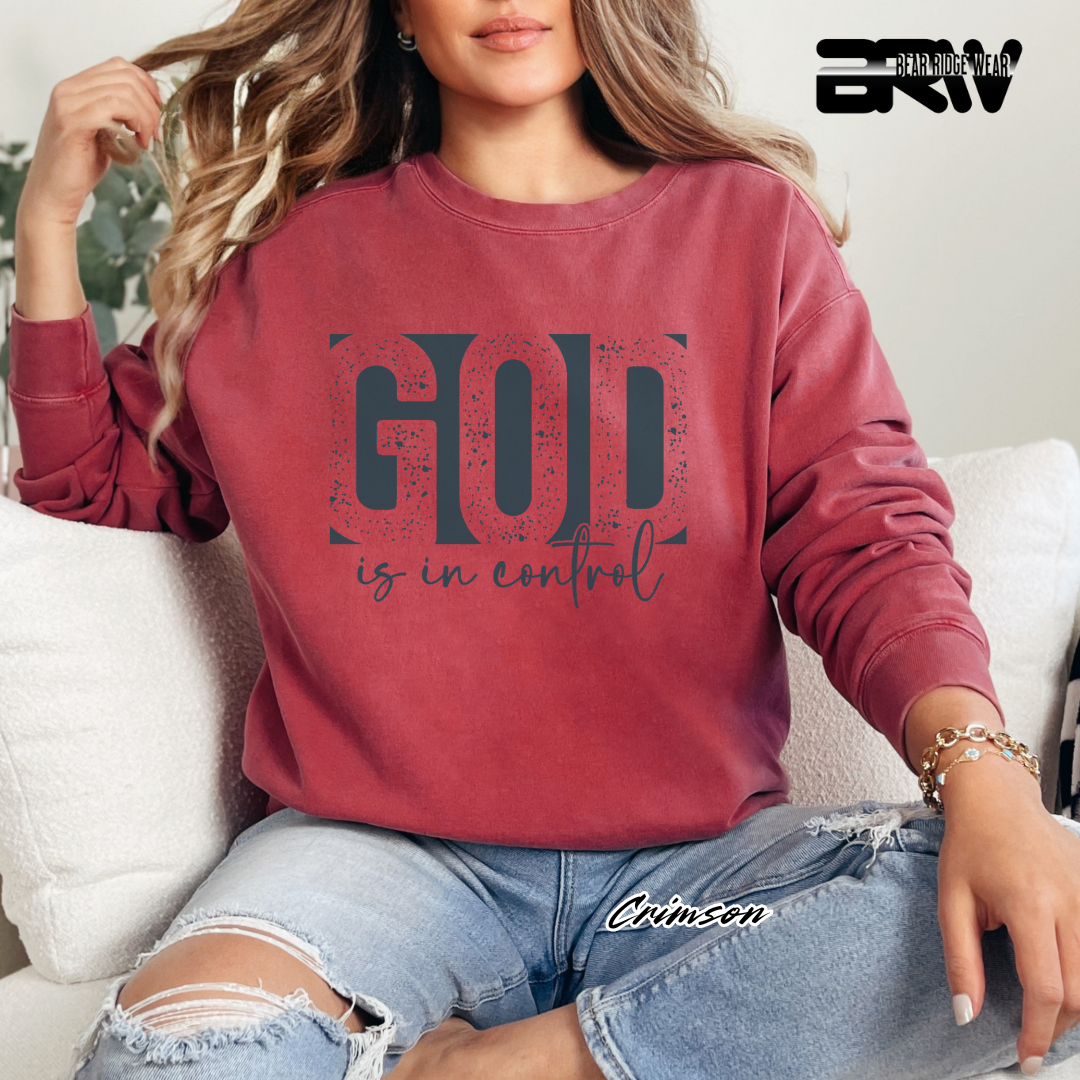 'God Is In Control' Faith Crewneck Sweatshirt