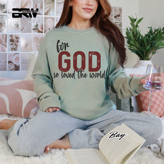 'For God So Loved The  World' Faith Long-sleeve Tees