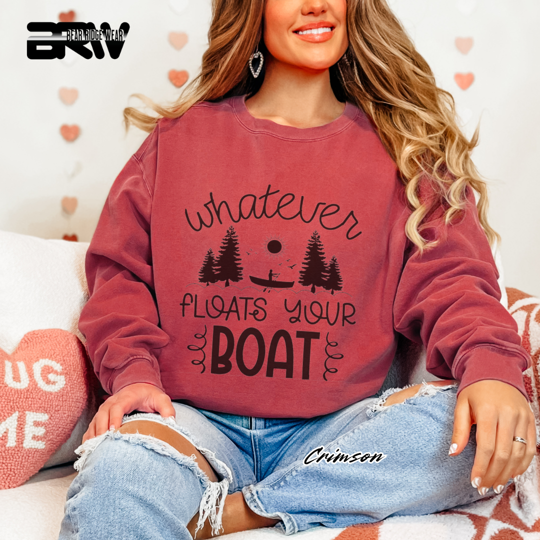 'Whatever Floats Your Boat' Crewneck Sweatshirt