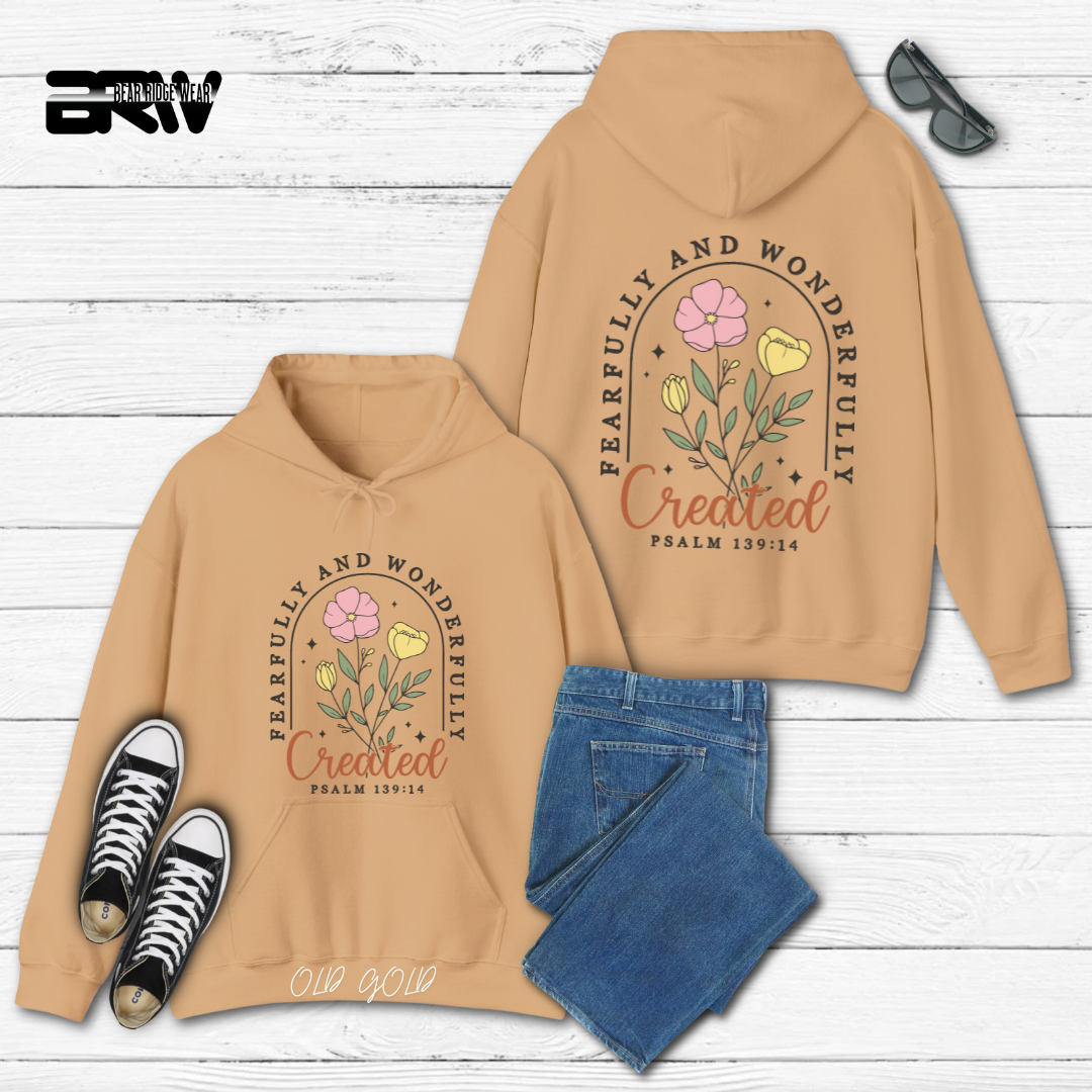 'Fearfully and wonderfully created' Faith Hoodie