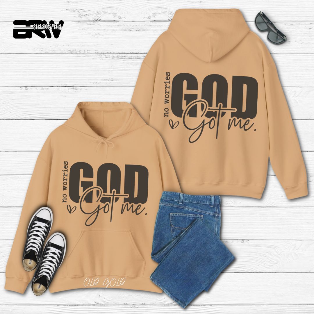 'No Worries God Got Me'  Faith Hoodie