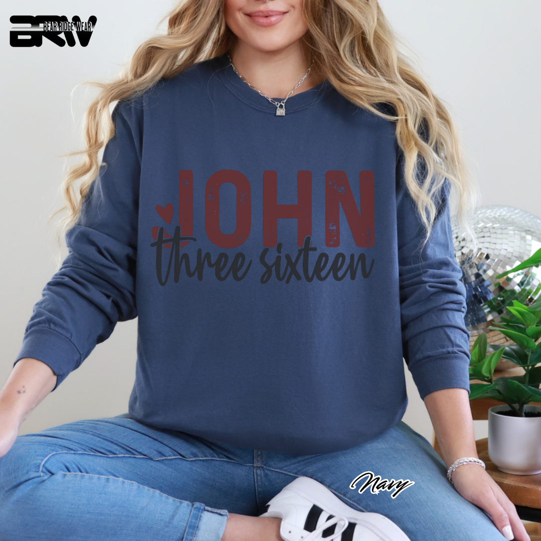 'John Three Sixteen' Faith Long-sleeve Tee