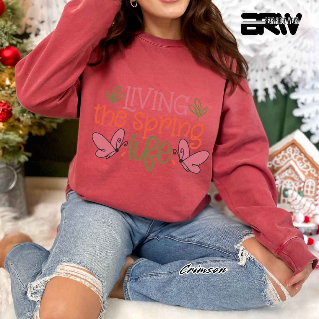 'Living the spring life' Crewneck Sweatshirt