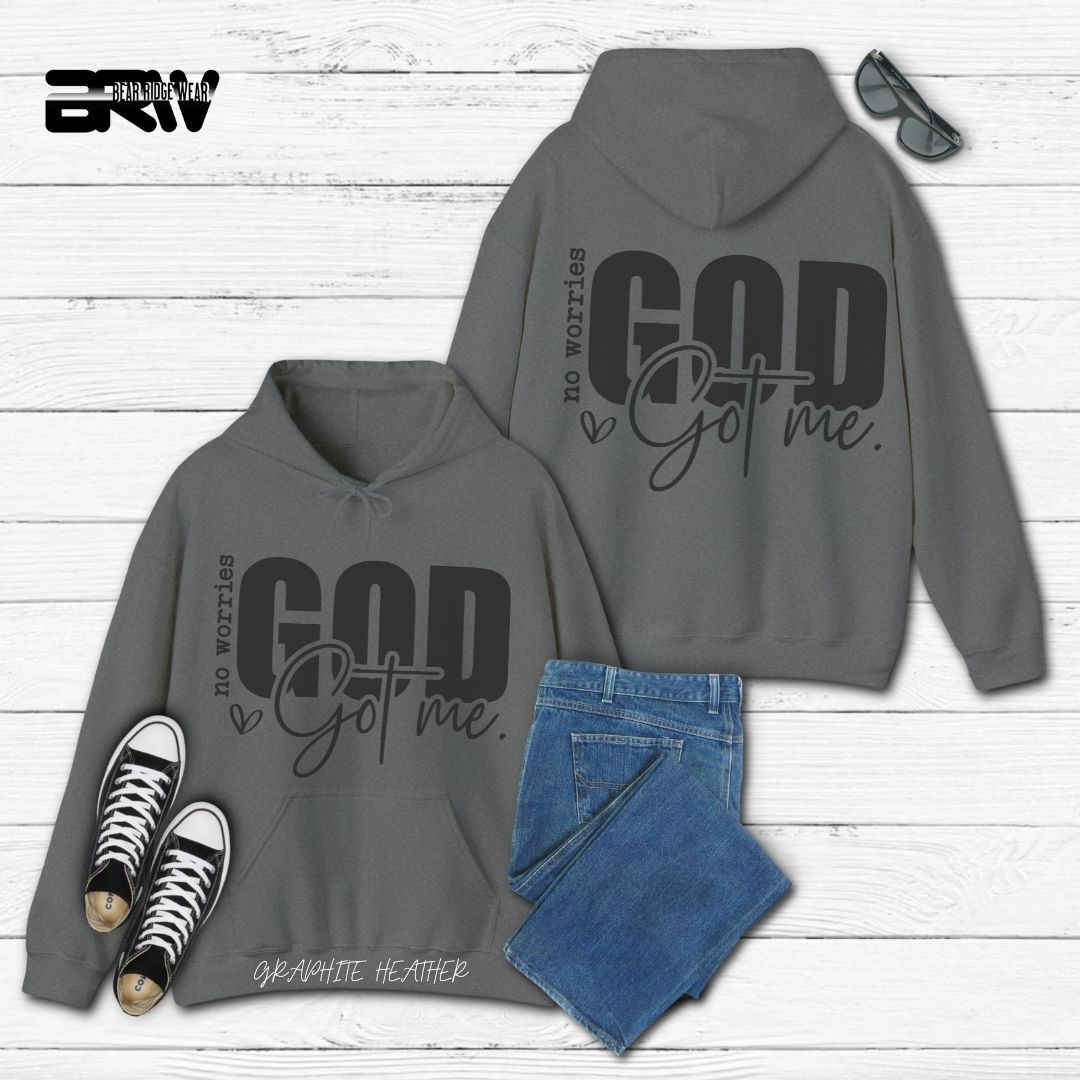 'No Worries God Got Me'  Faith Hoodie