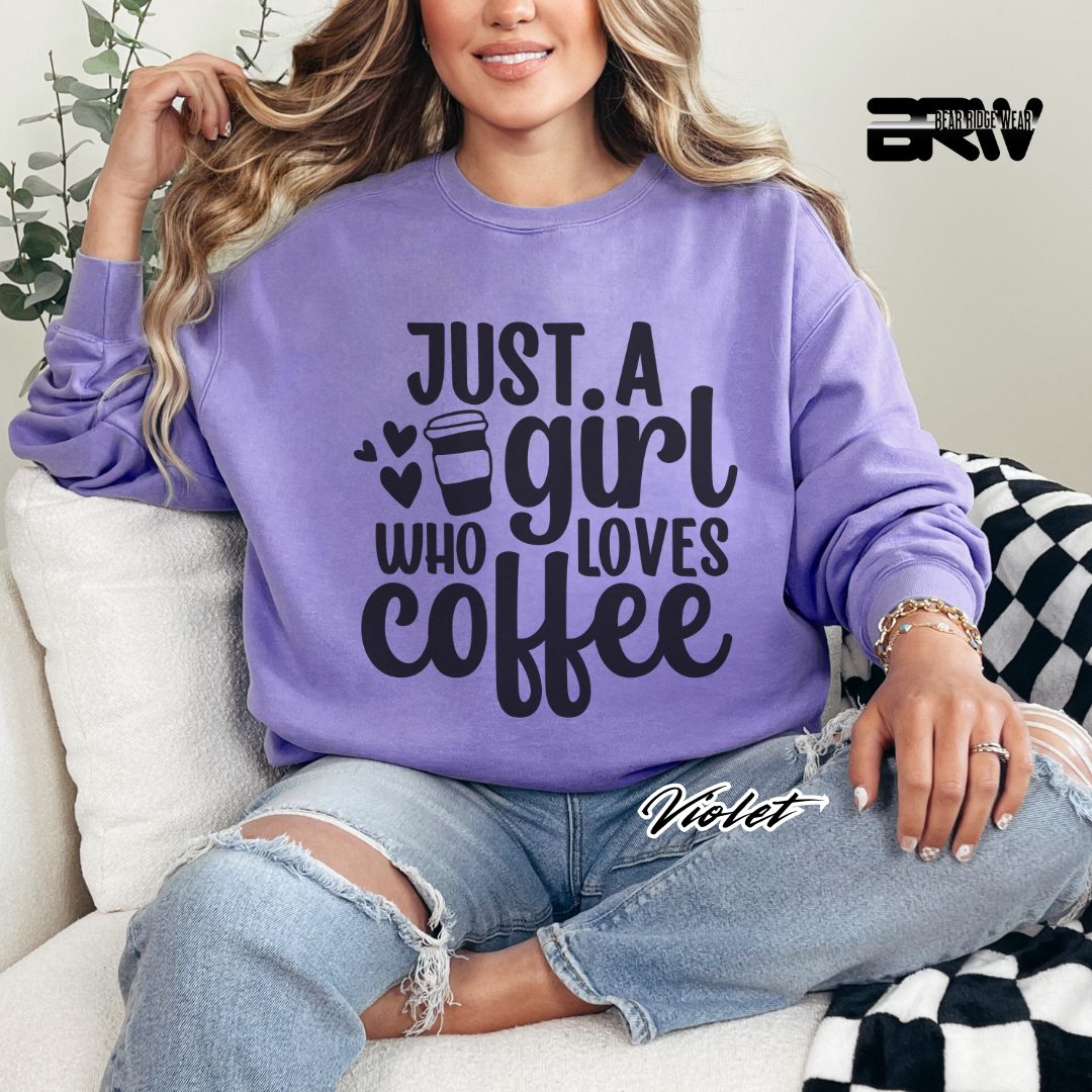 'Just A Girl Who Loves Coffee' Long Sleeve Tee