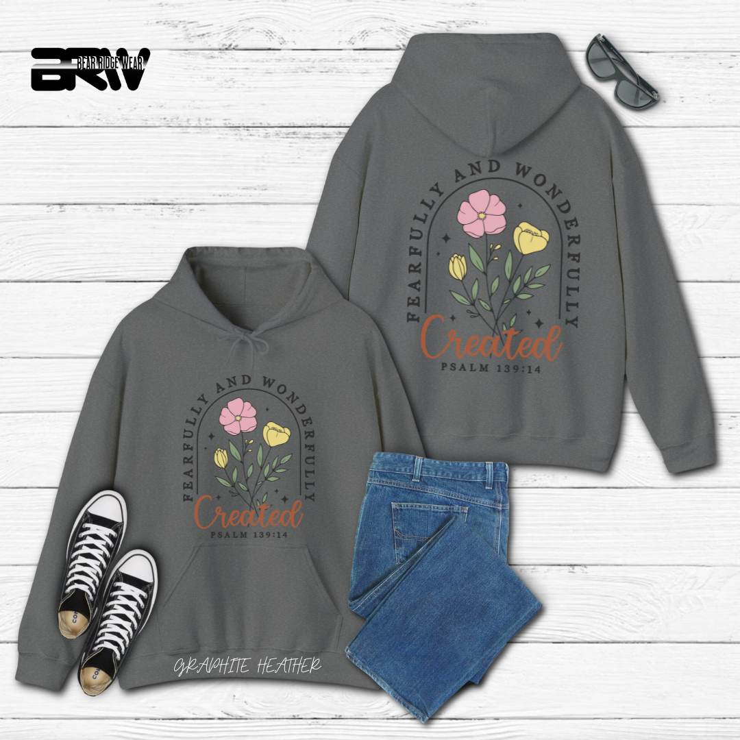 'Fearfully and wonderfully created' Faith Hoodie