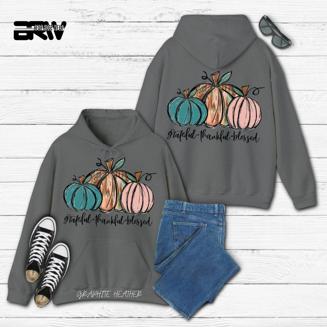 'Grateful Thankful Blessed'  Fall Hoodie