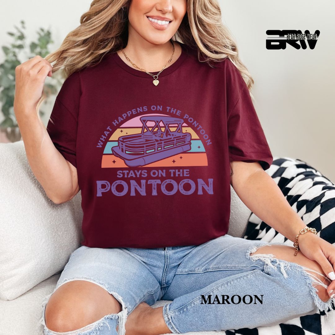 'What Happens To Pontoon'  Summer Tee