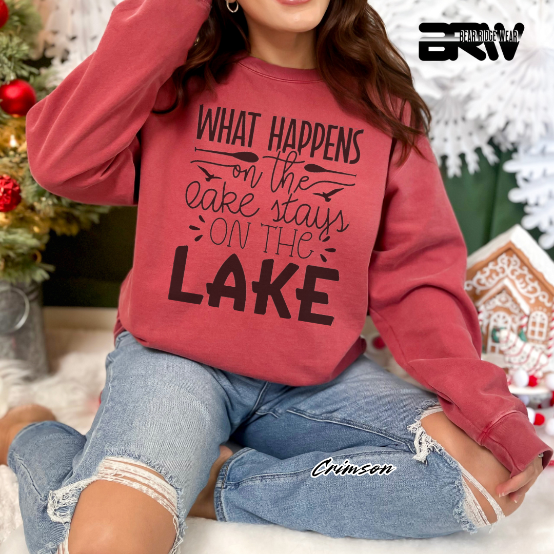 'What Happens on the Lake' Crewneck Sweatshirt