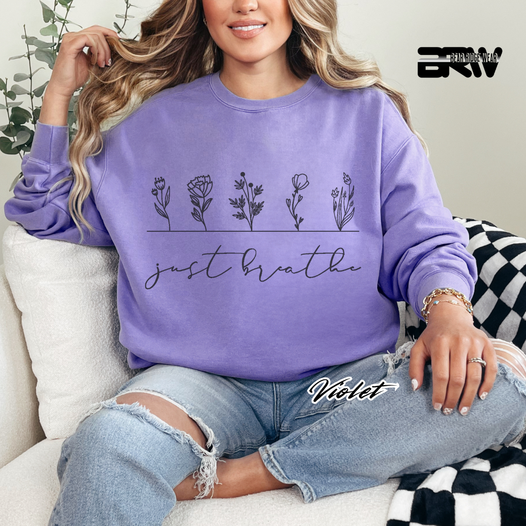 'Just Breathe' Long-Sleeved Tee