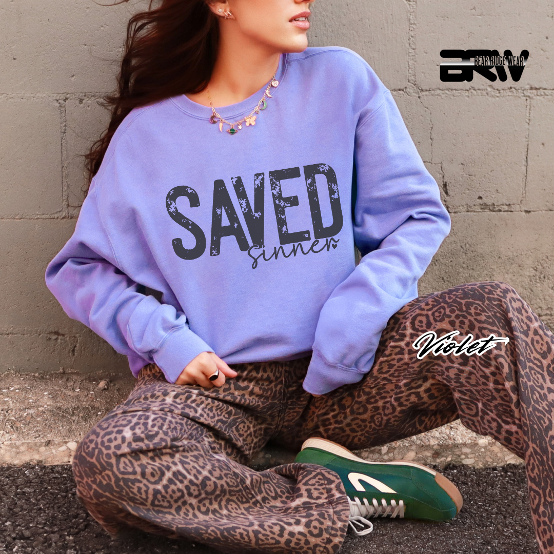 'Saved Sinner' Long Sleeve Faith Tee