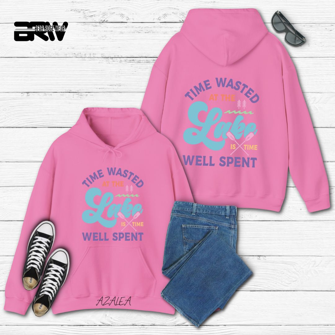 'Time Wasted At The Lake Is Time Well Spent ' Summer Hoodie