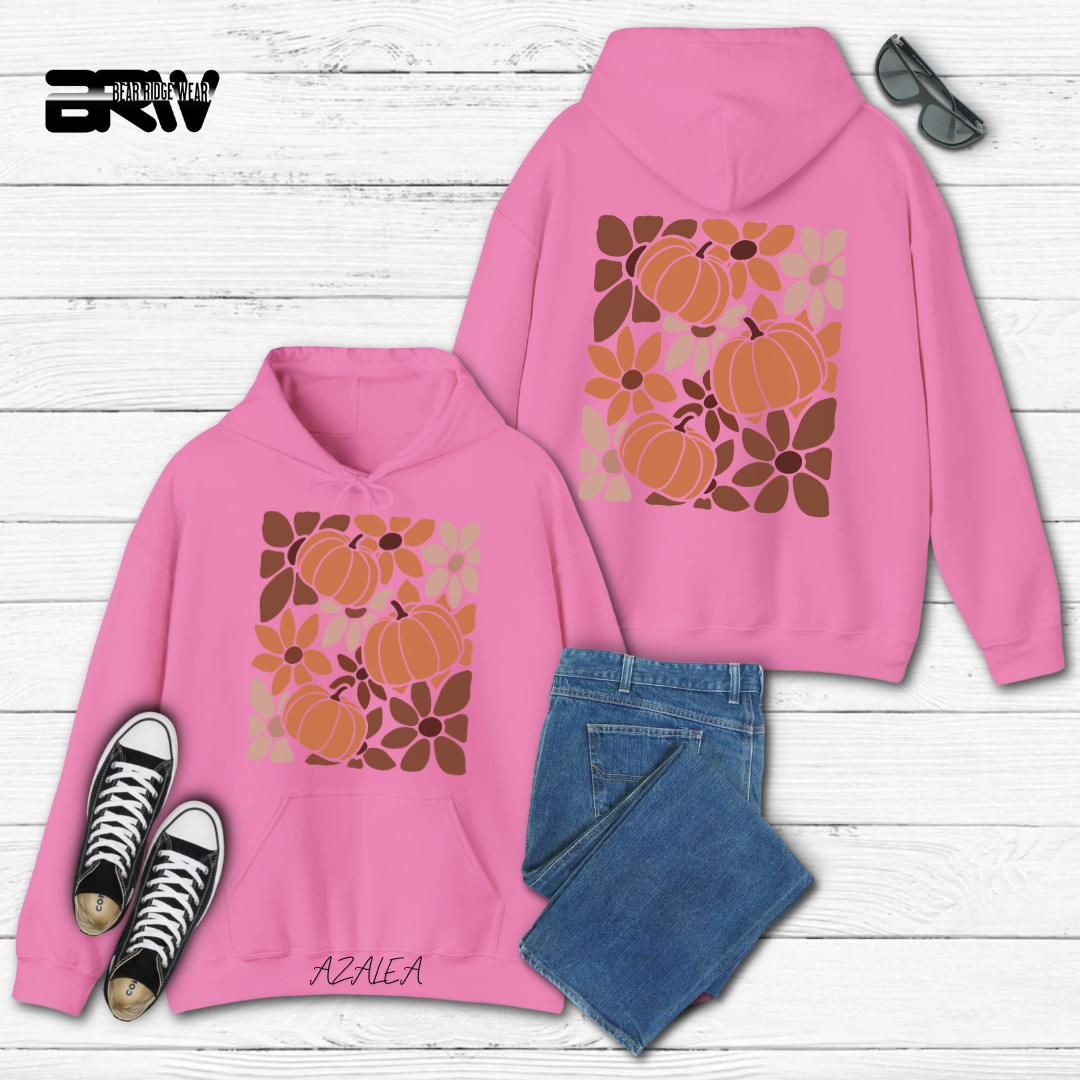 'Boho Floral Pumpkin' Fall Hoodie
