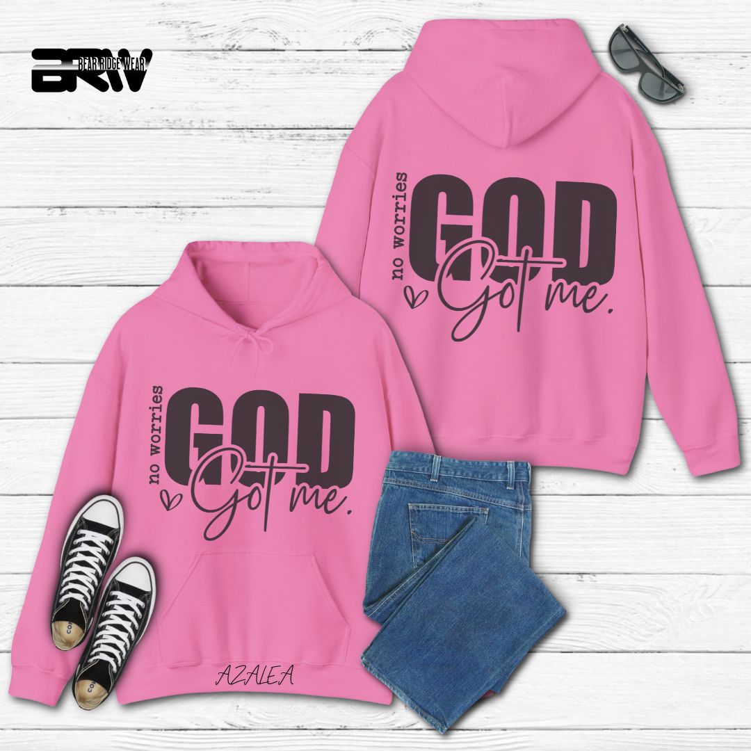 'No Worries God Got Me'  Faith Hoodie