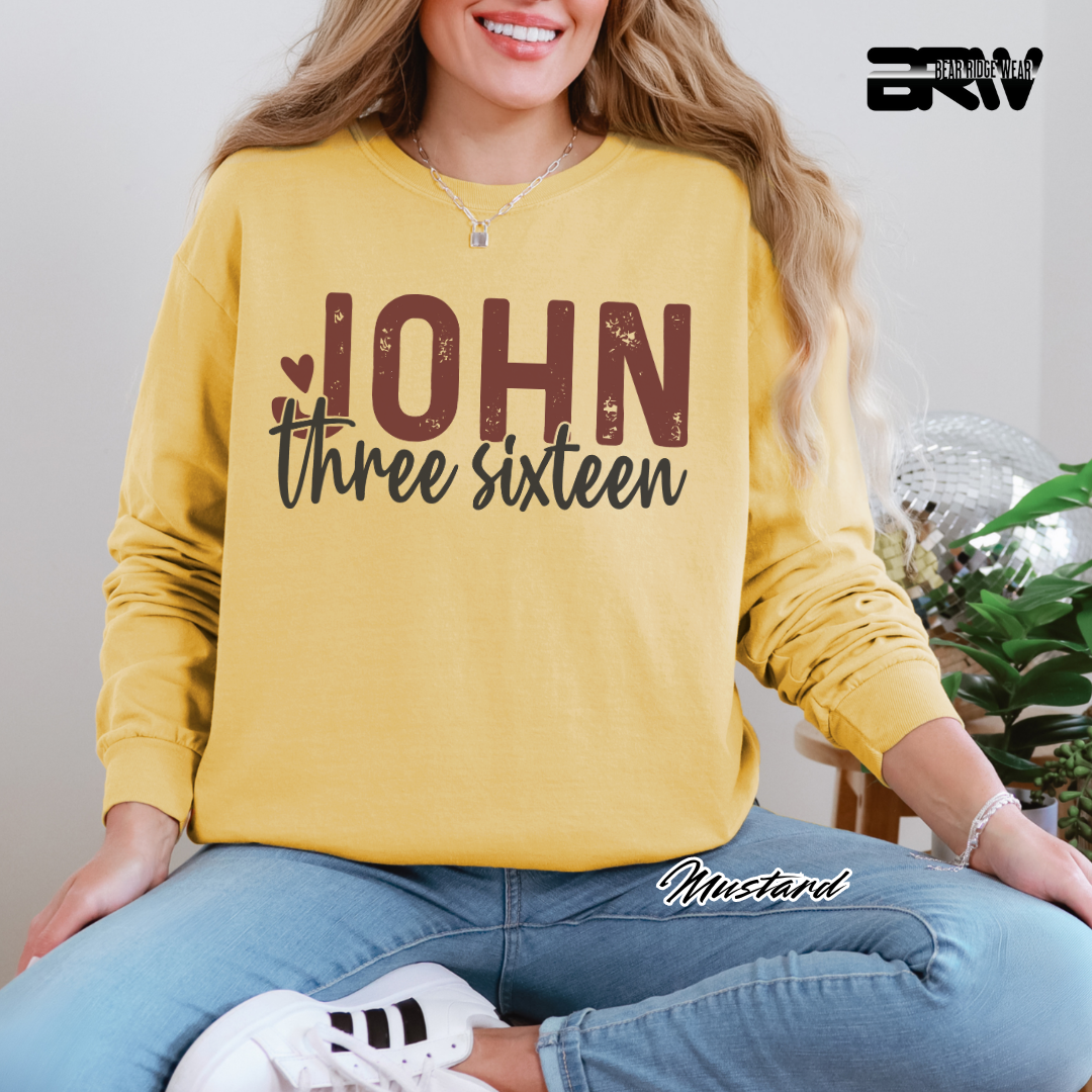 'John Three Sixteen' Faith Long-sleeve Tee