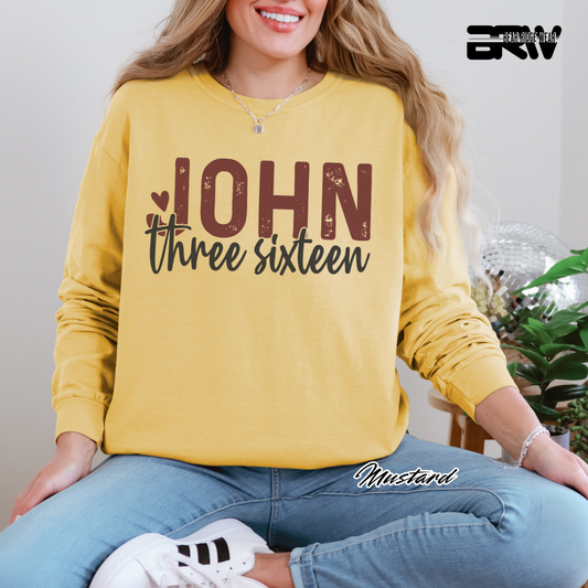 'John Three Sixteen' Faith Long-sleeve Tee