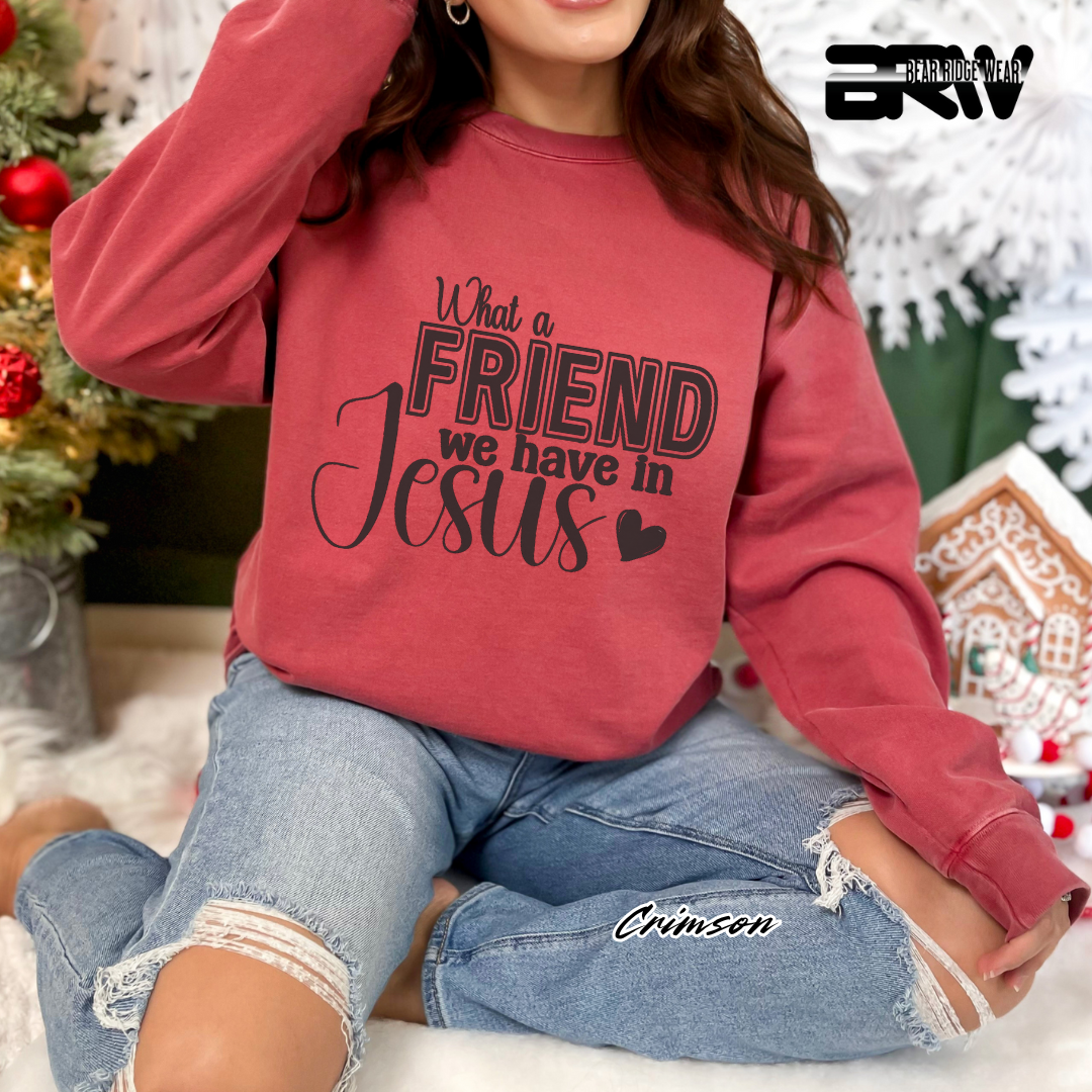 'What A Friend We Have In Jesus' Faith Crewneck Sweatshirt
