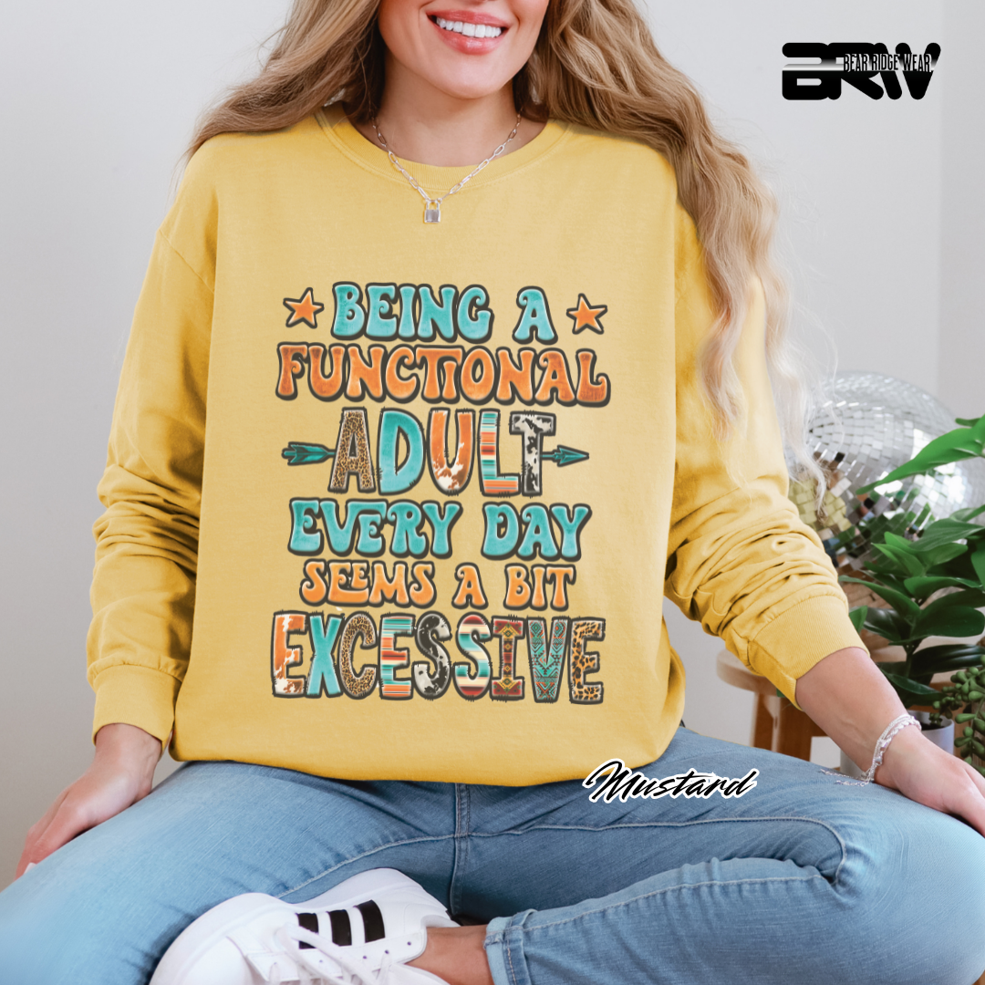 'Functional Adult' Long-Sleeve Tee
