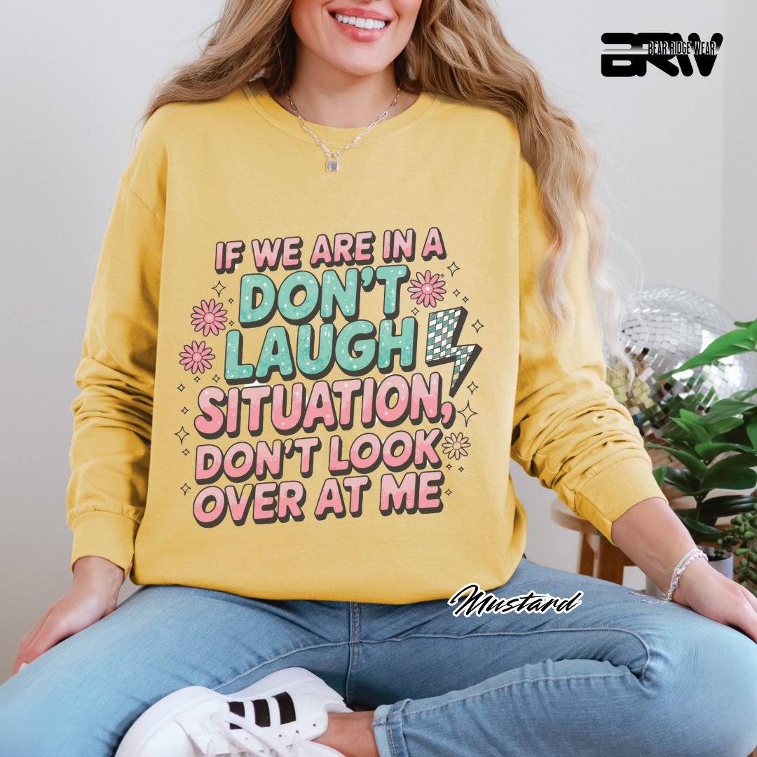 'Don't Laugh Situation' Long-Sleeve Tee