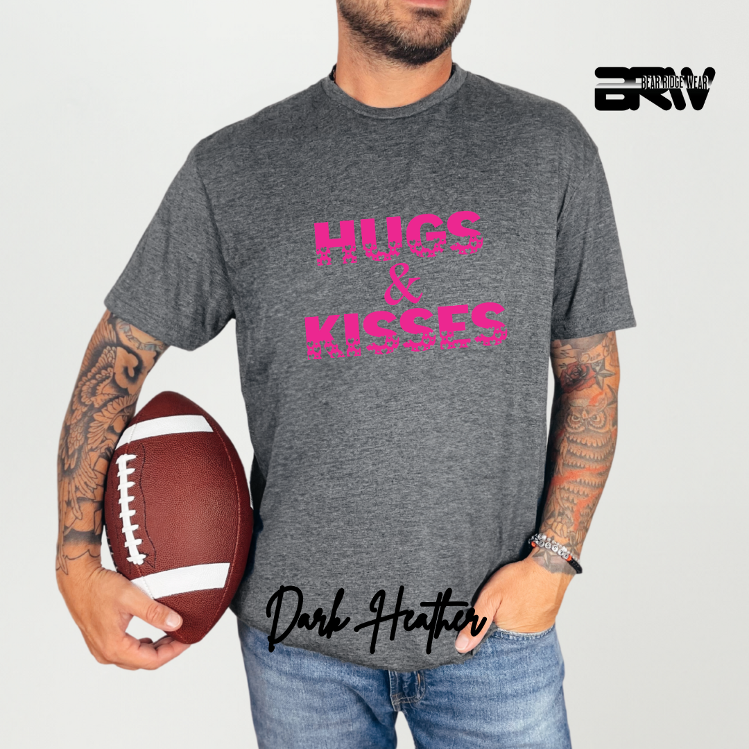 ‘Hugs and Kisses' Pink Stroke T-Shirt