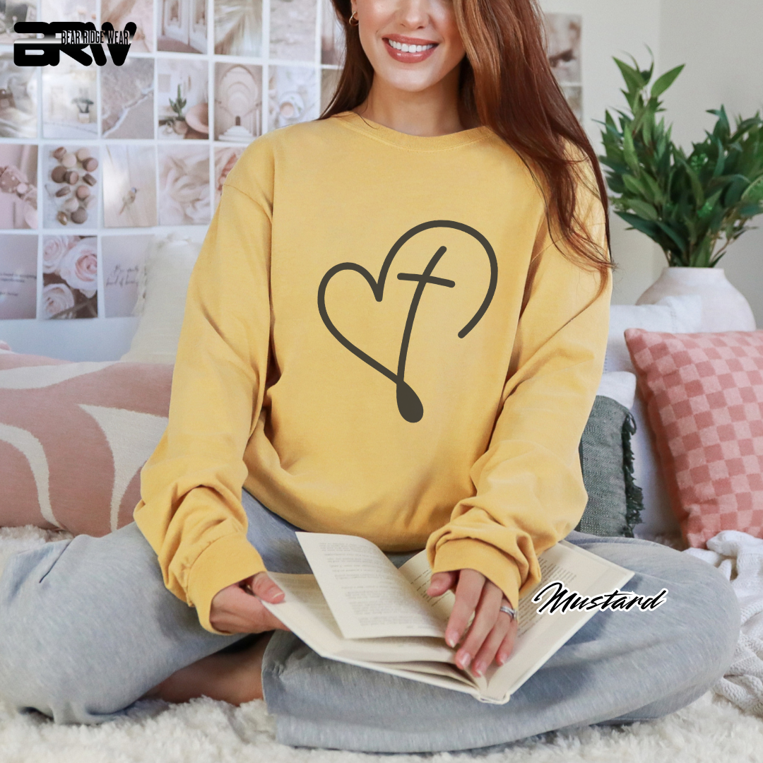 'Cross Inside The Heart' Long-sleeve Tee