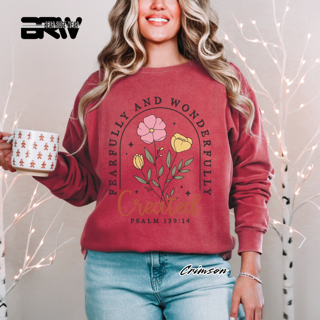 'Fearfully and Wonderfully Created' Faith Long-Sleeve Tee
