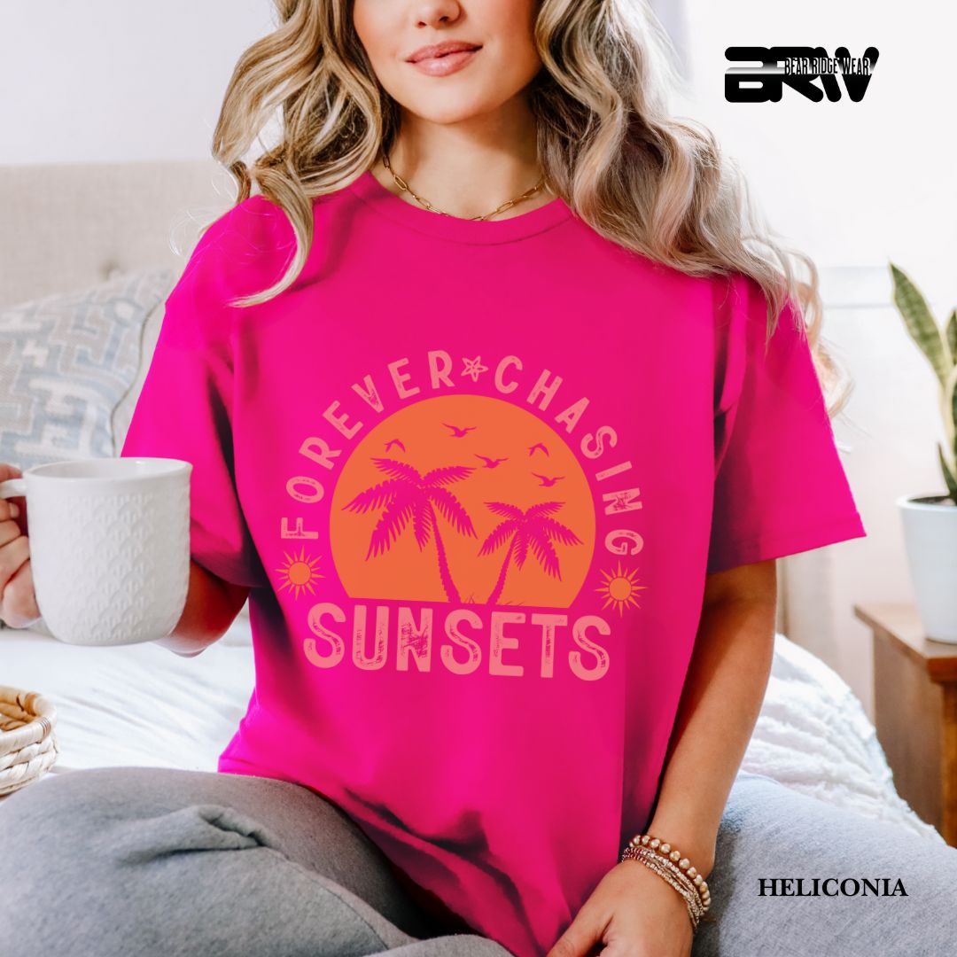 'Forever Chasing Sunsets' 3 Summer Tee