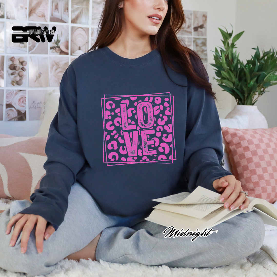 'Love' Leopard Long Sleeve Tee