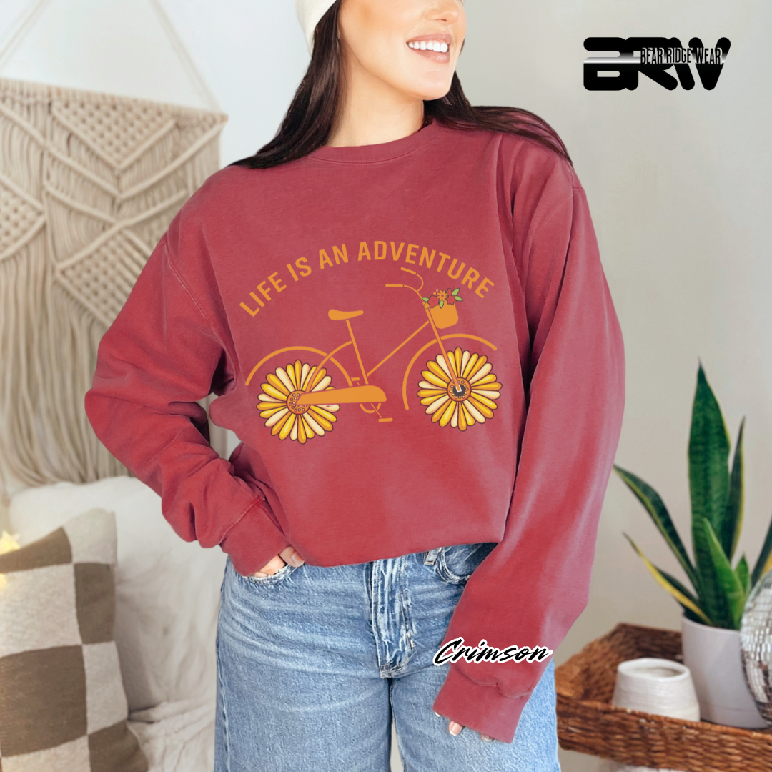'Life is an adventure' Crewneck Sweatshirt