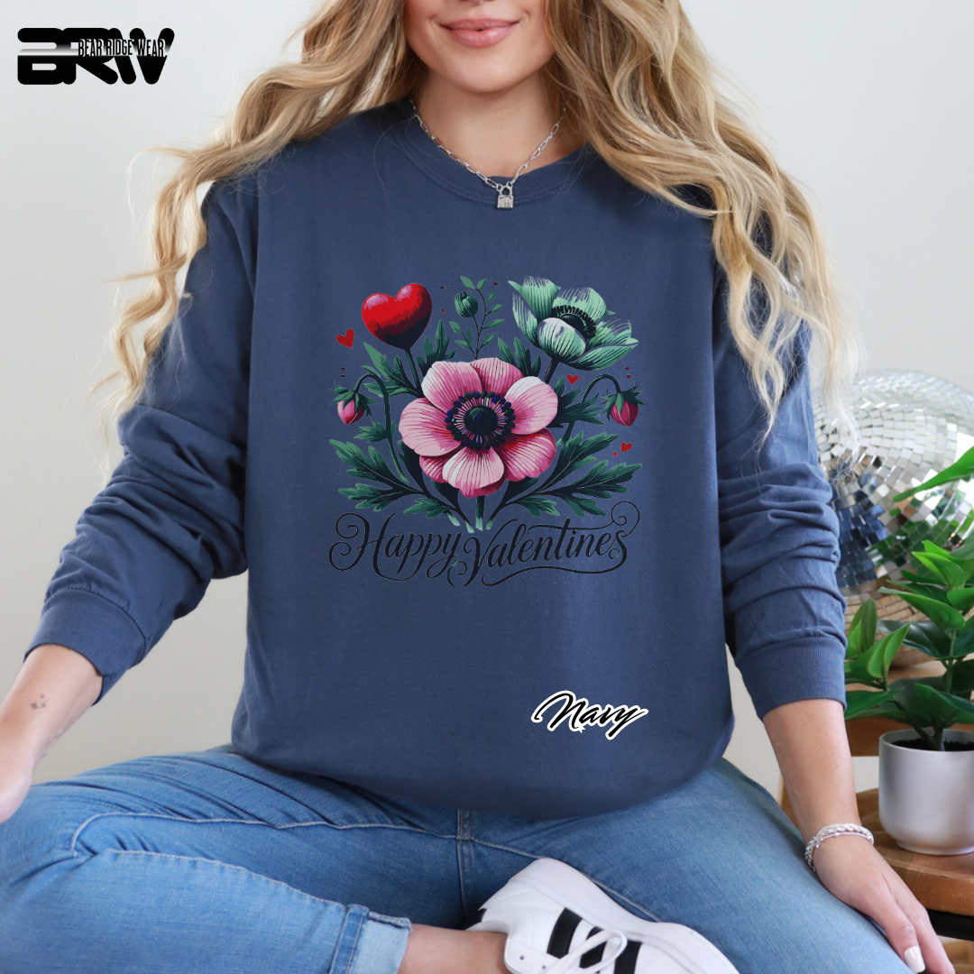 'Happy Valentine's' Long Sleeve Tee